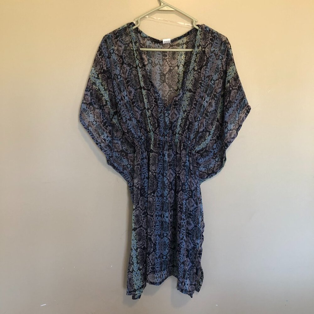 Semi Sheer Beach Cover Up Top Shirt One Size